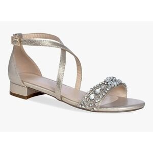 Paradox Women's shoe bling sandal Elyse Platform, 9.5 Gold